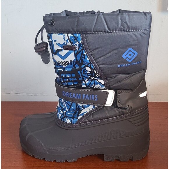 Kids Snow Boots Sz.12 Kamik Dream Pairs Snowcoast Navy Zip, Drawstring - Picture 4 of 9